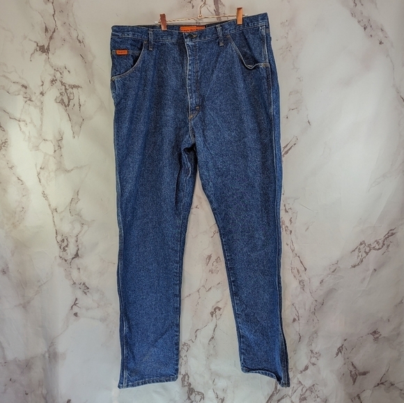 Wrangler Jeans Mens 42X34 FR Fire Resistant Riggs Workwear Medium Wash - Picture 5 of 11